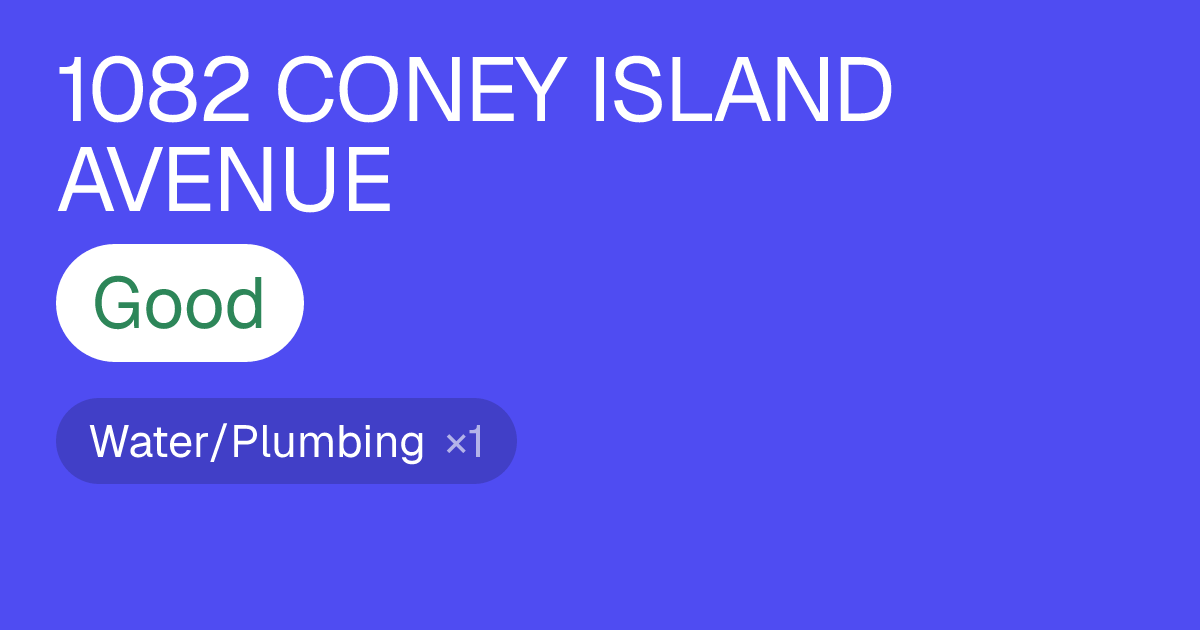 1082 CONEY ISLAND AVENUE — Complaints & Violations | The Flag Check