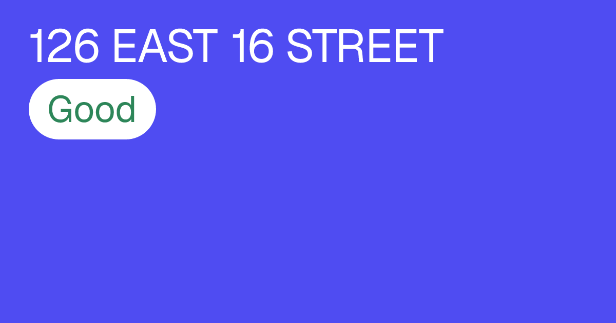 126 EAST 16 STREET — Complaints & Violations | The Flag Check