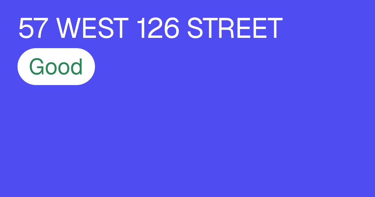 57 WEST 126 STREET — Complaints & Violations | The Flag Check
