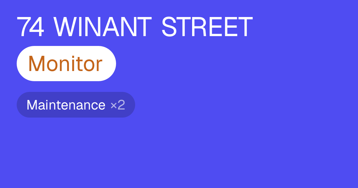 Winant 74 WINANT STREET — Complaints & Violations | The Flag Check