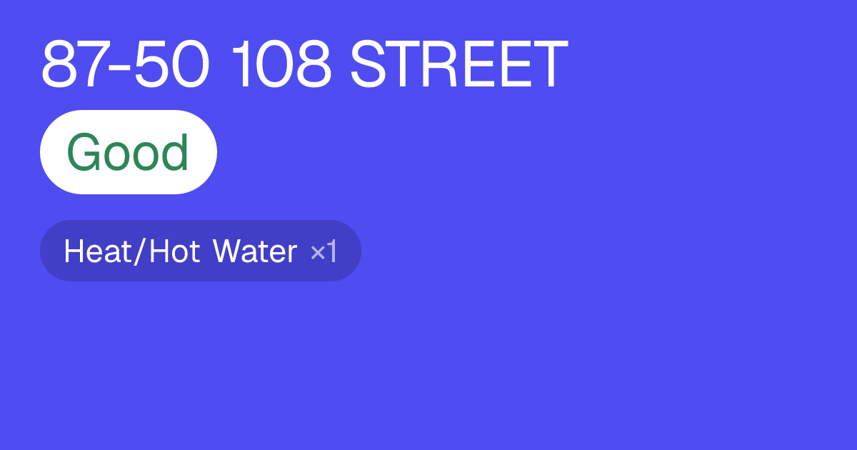 87 50 87-50 108 STREET — Complaints & Violations | The Flag Check